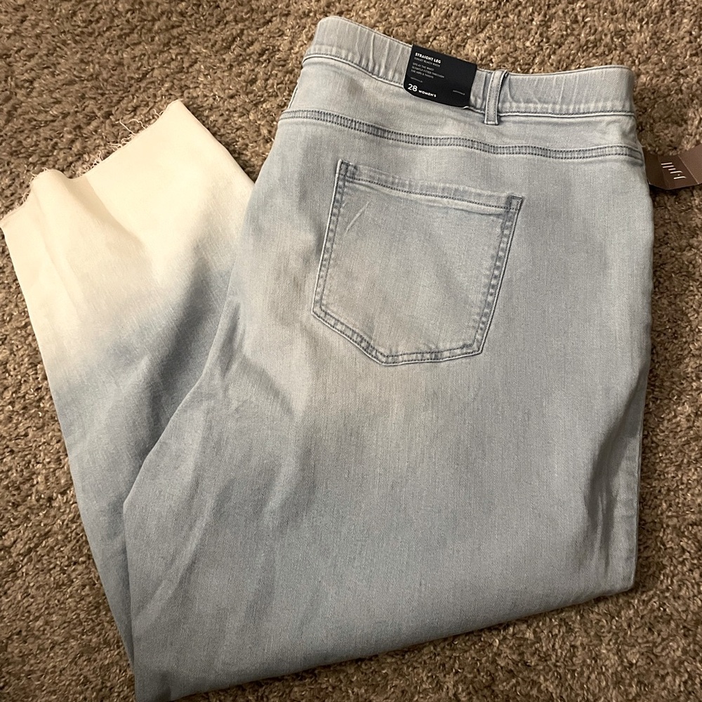 Nwt J Joll high rise straight leg sunset beach wash denim Jeans 28W